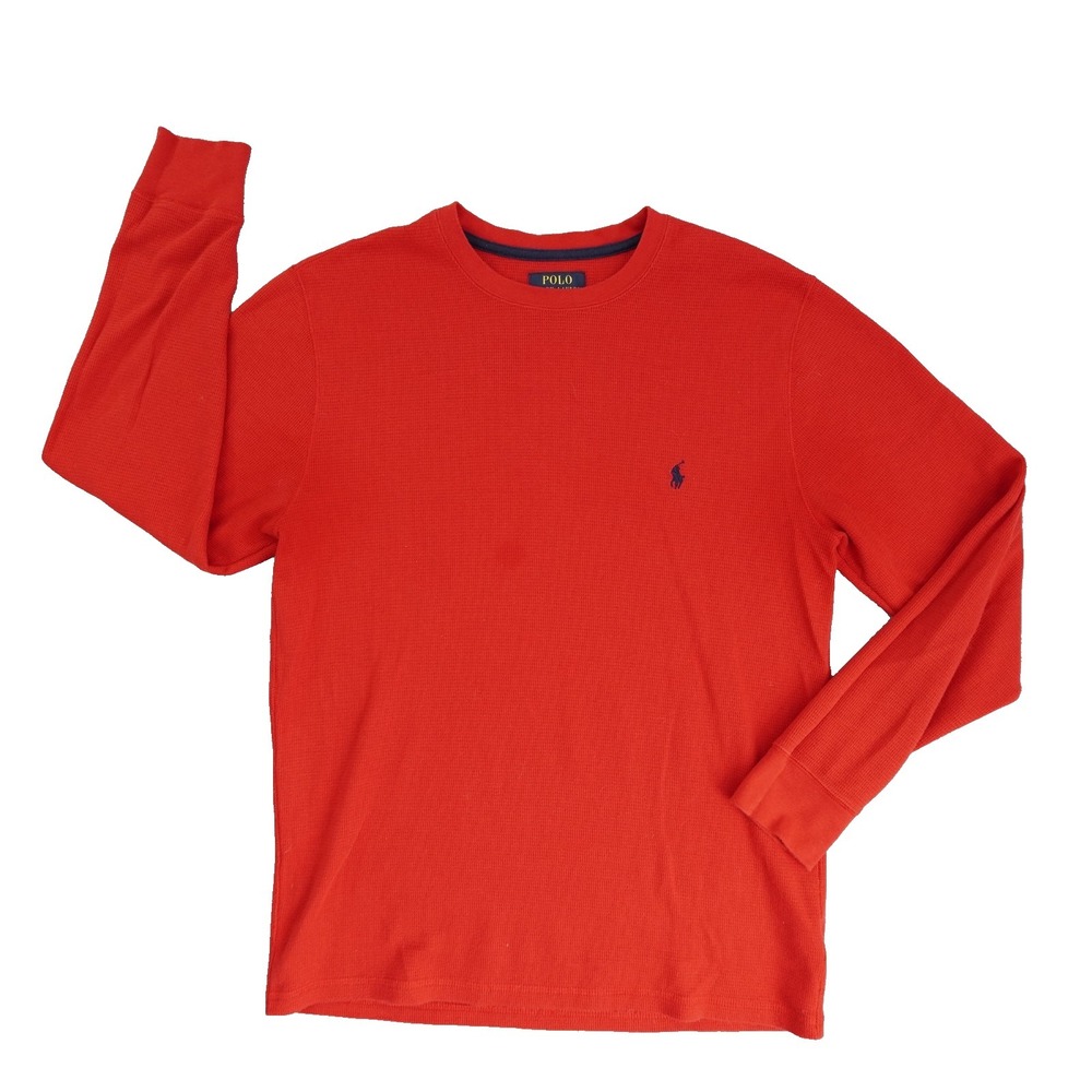 Polo Ralph Lauren Sleepwear Red Long Sleeve Thermal Knitโ Shirt size Large